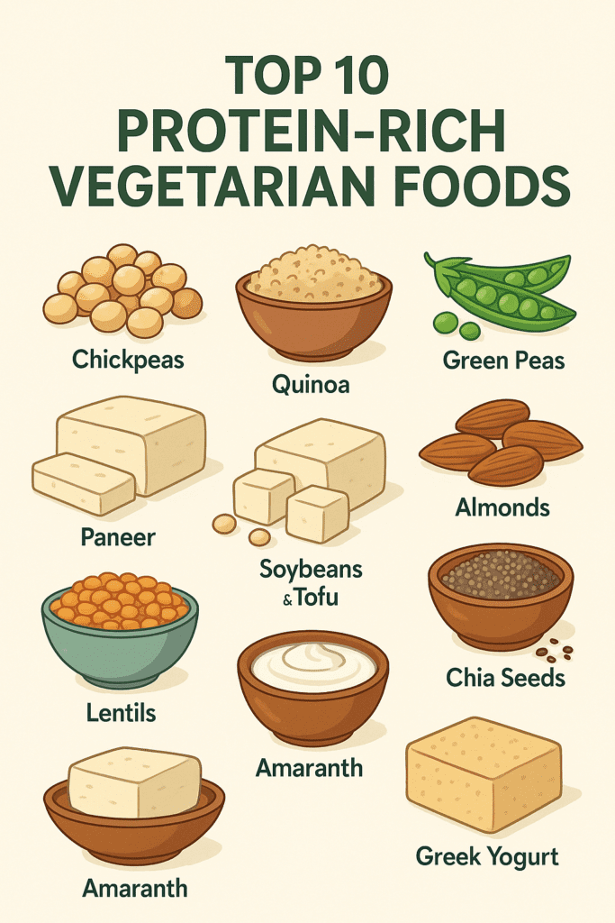 Top 10 Protein-Rich Vegetarian Foods